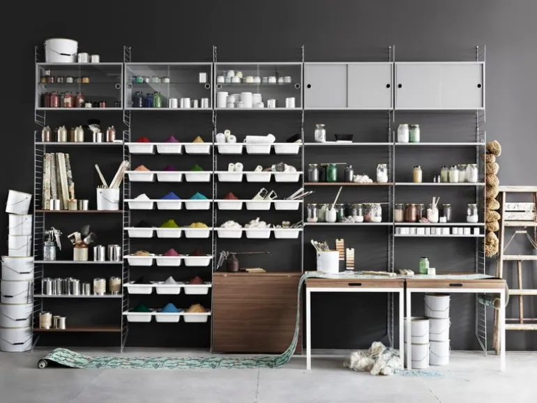 String Furniture String hylla, 78 x 30 cm, 3-pack, vit