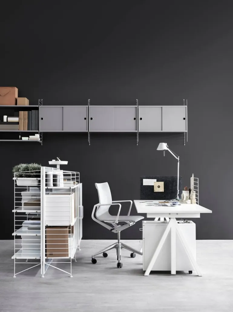 String Furniture String hylla, 78 x 30 cm, 3-pack, vit