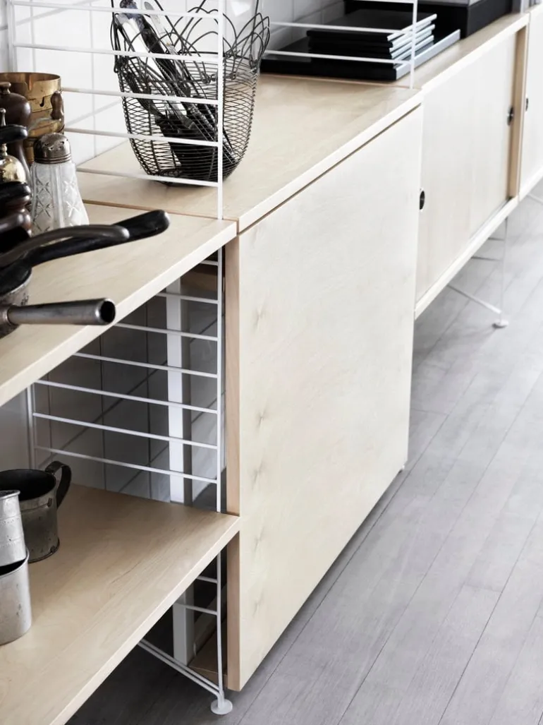 String Furniture String hylla, 78 x 30 cm, 3-pack, vit