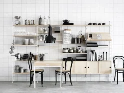 String Furniture String hylla, 78 x 30 cm, 3-pack, vit