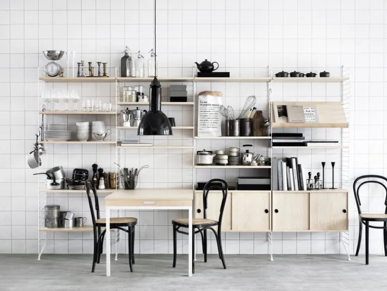 String Furniture String hylla, 78 x 30 cm, 3-pack, vit