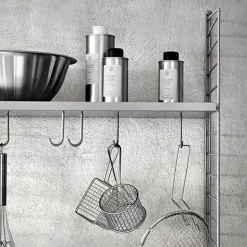 String Furniture String krokar för metallhylla, 5-pack, vit