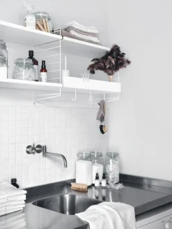 String Furniture String krokar för metallhylla, 5-pack, vit