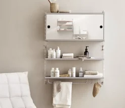 String Furniture String krokar för metallhylla, 5-pack, grå