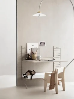 String Furniture String metallhylla, 78 x 30 cm, hög, vit