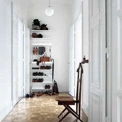 String Furniture String metallhylla, 78 x 30 cm, hög, vit