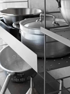 String Furniture String metallhylla, 78 x 30 cm, hög, grå