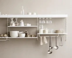 String Furniture String metallstång, 53 cm, vit