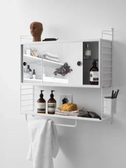 String Furniture String metallstång, 53 cm, vit