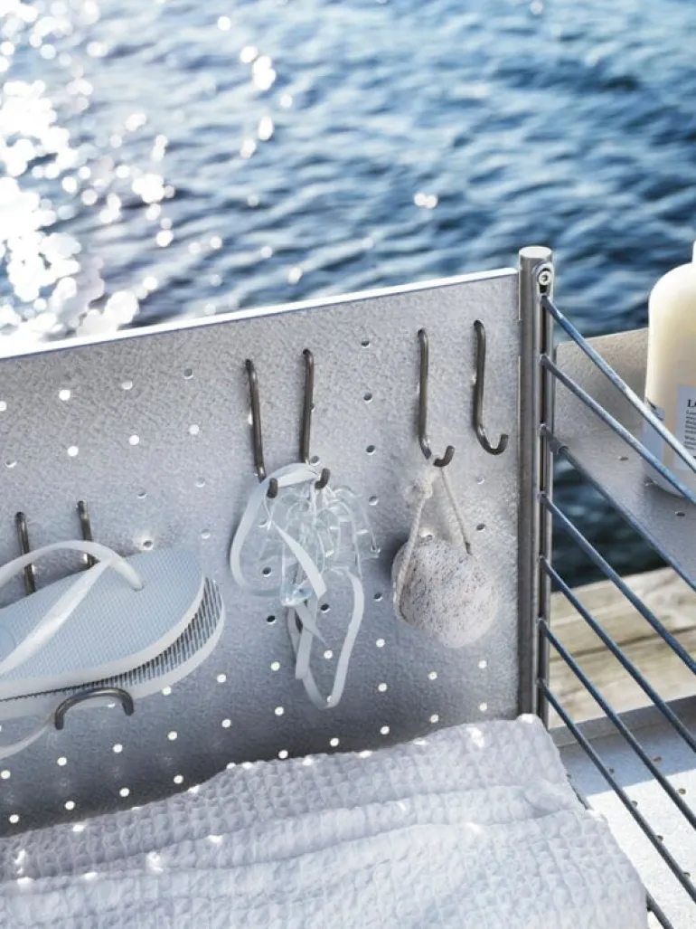 String Furniture String Outdoor vertikala dubbelkrokar, 2-pack, rostfritt stål