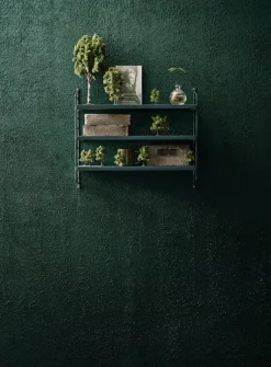 String Furniture String Pocket hylla, Tegnergrön