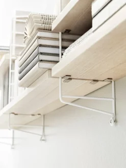 String Furniture String Pocket hylla, ask - vit