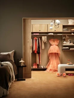 String Furniture String skåp med flipdörr, 78 x 30 cm, ek