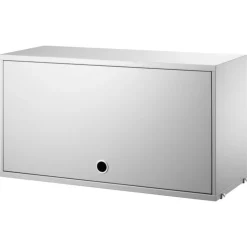 String Furniture String skåp med flipdörr, 78 x 30 cm, grå