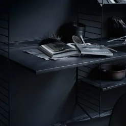 String Furniture String skrivbord, svartbetsad ask