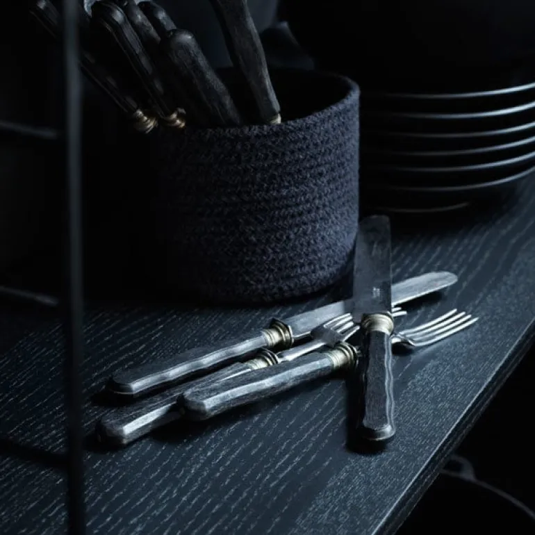 String Furniture String skrivbord, svartbetsad ask