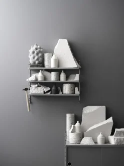 String Furniture String skåp, 78 x 30 cm, grå