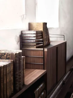 String Furniture String skåp, 78 x 30 cm, valnöt