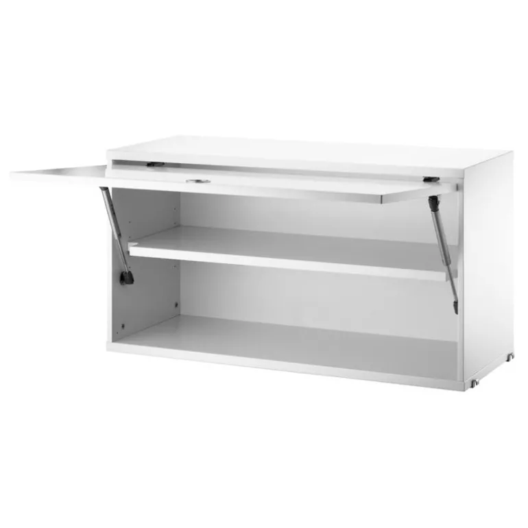 String Furniture String skåp med flipdörr, 78 x 30 cm, vit