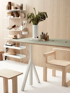 String Furniture String skohylla, 58 x 30 cm, vit