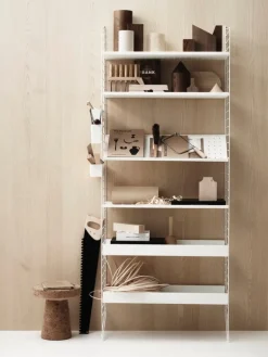 String Furniture String skohylla, 58 x 30 cm, vit