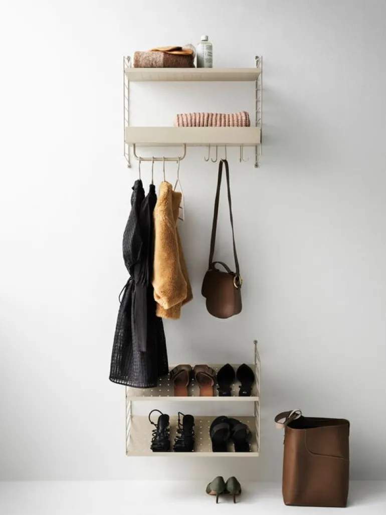 String Furniture String skohylla, 78 x 30 cm, beige