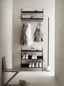 String Furniture String skohylla, 78 x 30 cm, svart