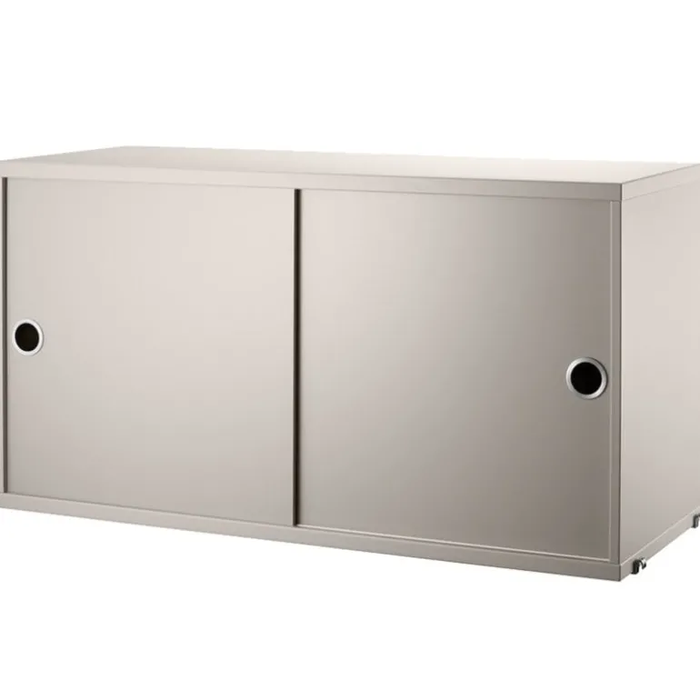 String Furniture String skåp, 78 x 30 cm, beige