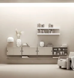 String Furniture String skåp, 78 x 30 cm, beige