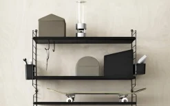 String Furniture String sidopanel 50 x 20 cm, 2-pack, svart