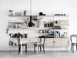 String Furniture String skåp, 78 x 30 cm, ask