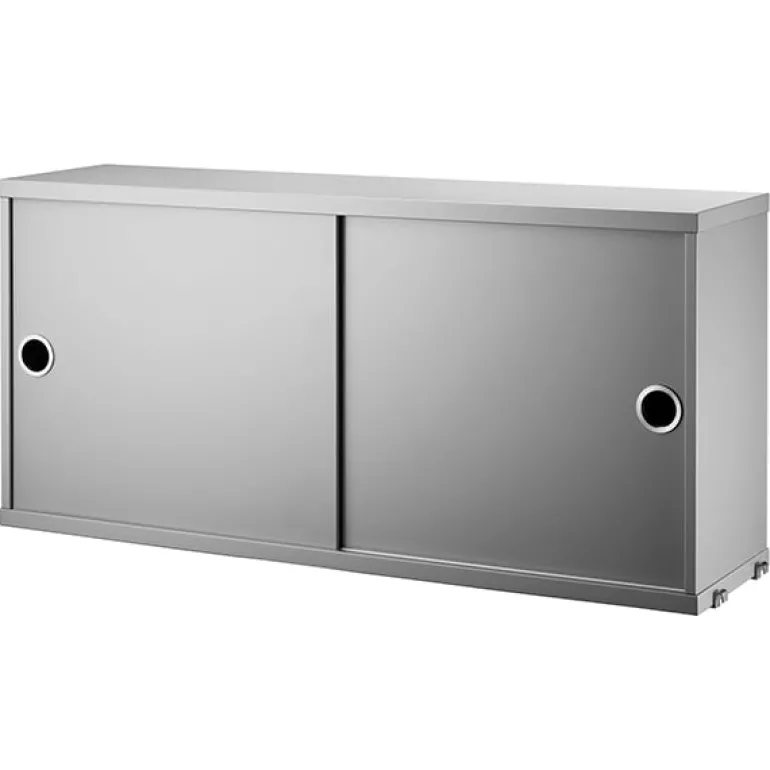 String Furniture String skåp, 78 x 20 cm, grå