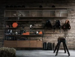 String Furniture String sidopanel 75 x 30 cm, 1-pack, svart