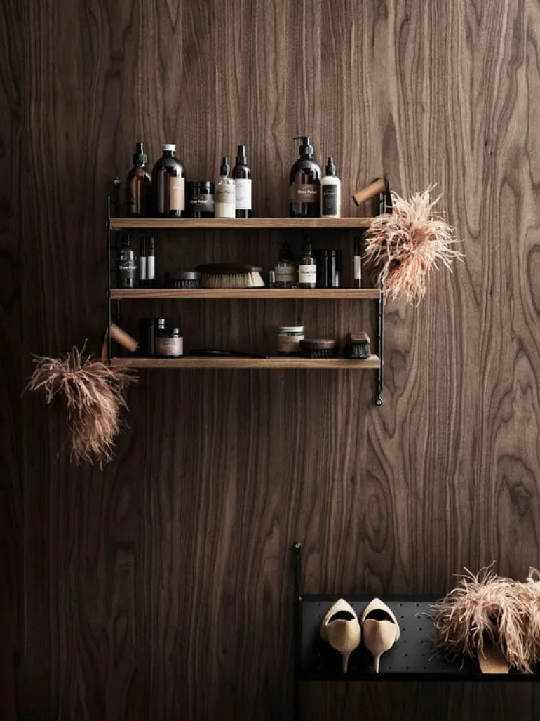 String Furniture String sidopanel 75 x 30 cm, 1-pack, svart