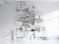 String Furniture String skåp, 78 x 20 cm, vit