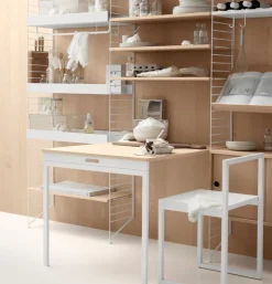 String Furniture String tidningshylla, 78 x 30 cm, ask