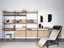 String Furniture String tidningshylla, 78 x 30 cm, ek