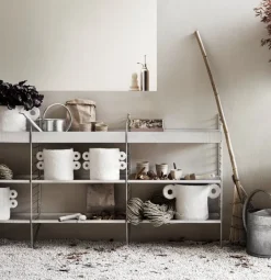 String Furniture String utomhus golvgavel 85 x 30 cm, 2-pack, galvaniserad