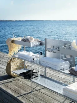 String Furniture String utomhus golvgavel 85 x 30 cm, 2-pack, galvaniserad