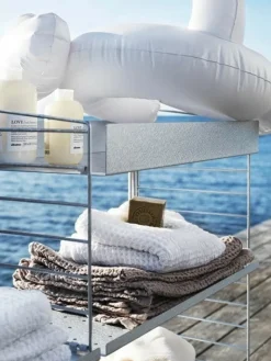 String Furniture String utomhus golvgavel 85 x 30 cm, 2-pack, galvaniserad