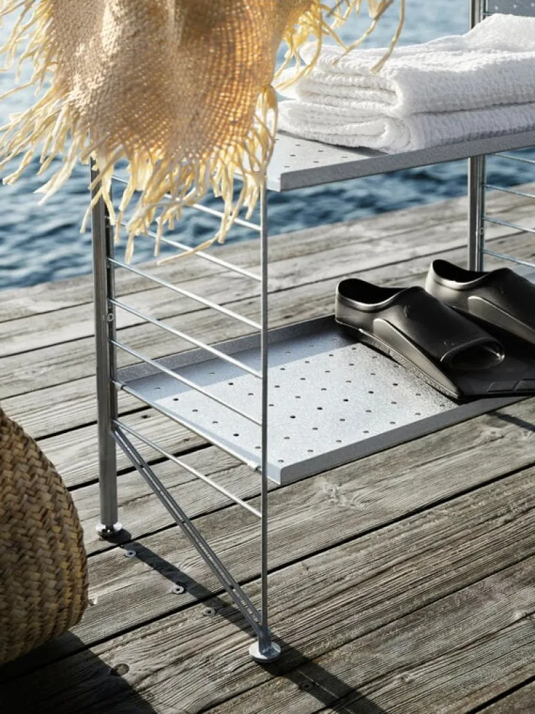 String Furniture String utomhus golvgavel 85 x 30 cm, 1-pack, galvaniserad