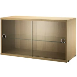 String Furniture String vitrinskåp, 78 x 30 cm, ek