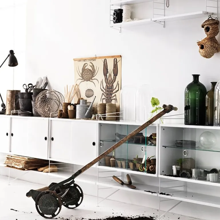 String Furniture String väggavel, 75 x 30 cm, 1-pack, vit