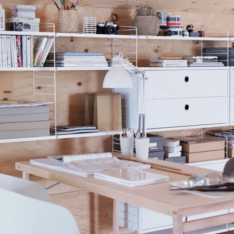 String Furniture String väggavel, 75 x 30 cm, 1-pack, vit