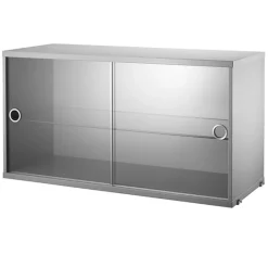 String Furniture String vitrinskåp, 78 x 30 cm, grå