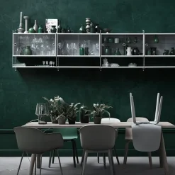 String Furniture String vitrinskåp, 78 x 30 cm, grå