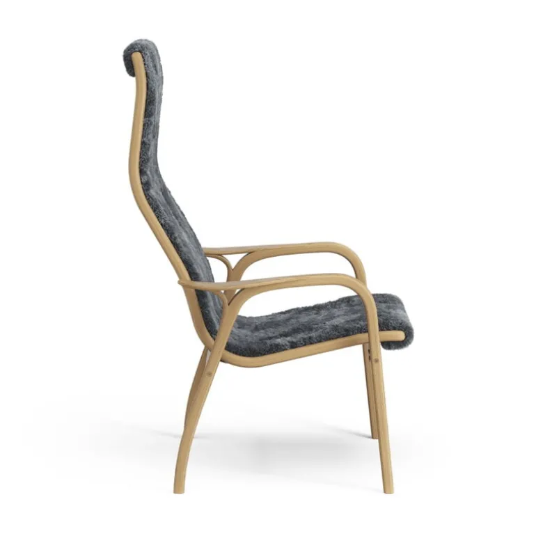 Swedese Lamino fåtölj, fårskinn, kolgrå