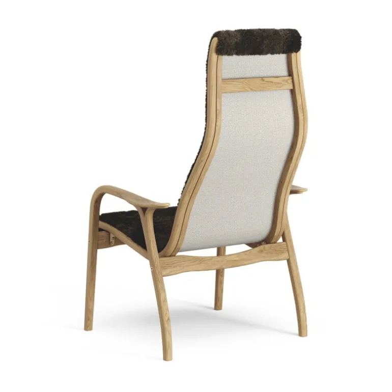 Swedese Lamino fåtölj, fårskinn, espresso