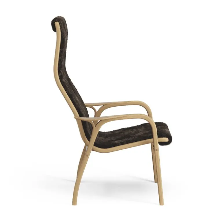 Swedese Lamino fåtölj, fårskinn, espresso