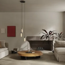 Tala Basalt Triple taklampa, rostfritt stål